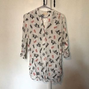 London Themed Blouse